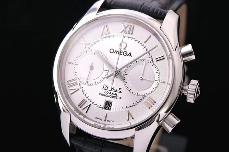 Omega De Ville Chrono SS/LE White Dial A9300