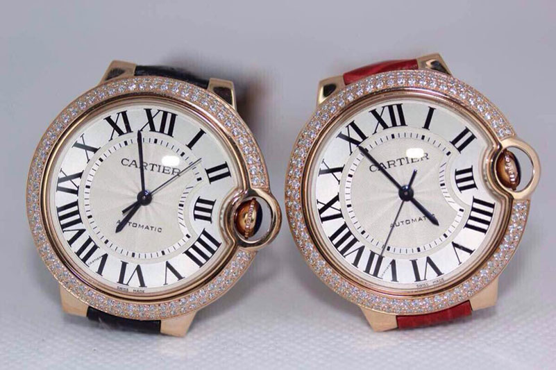 Ballon de Cartier 36mm 1:1 JF RG/LE Diamond Bezel Watches Asian 2688