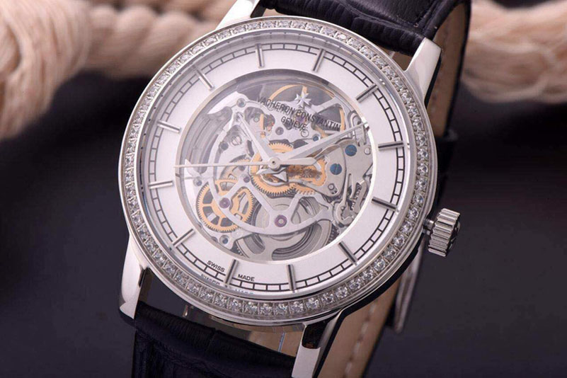 Vacheron Constantin Patrimony Skeleton SS/LE Diamond Bezel Asian 2824 White