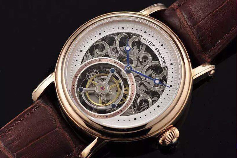 Patek Philippe Skeleton Tourbillon RG/LE White Dial