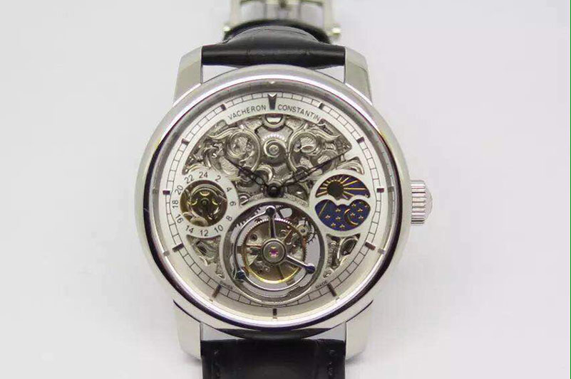 Vacheron Constantin Skeleton Tourbillon Moonphase/PR SS/LE White