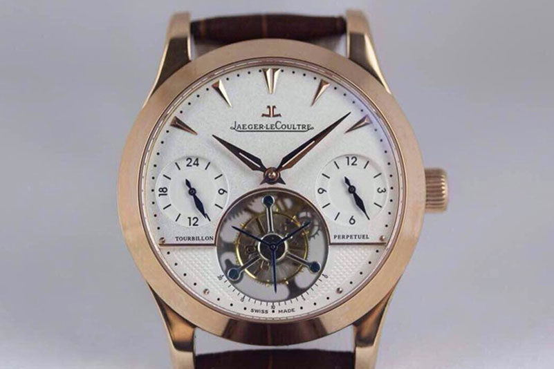 Jaeger-LeCoultre Master Tourbillon GMT RG White Dial