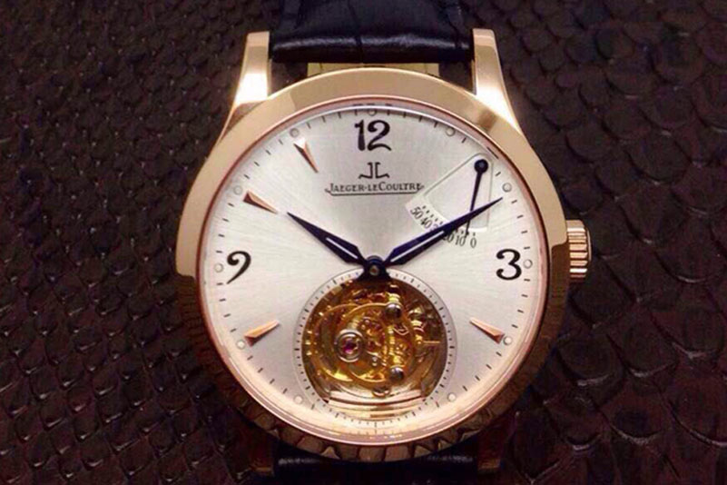 Jaeger Lecoultre Regulator Tourbillon Rose Gold Bezel Replica Watches