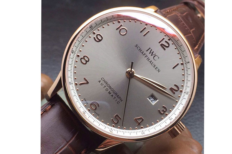 IWC Portuguese 1:1 Best Edtion 89000 Movement RG/LE Grey Dial
