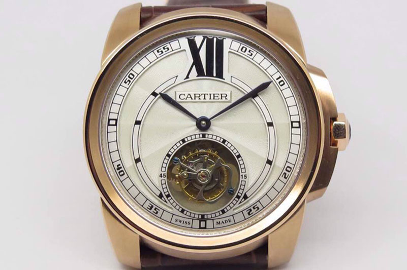 Cartier Calibre de Cartier Tourbillon RG/LE White Flying Tourbillon