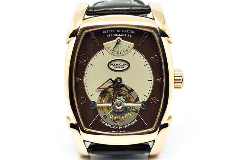 Parmigiani Fleurier Forma XL Reserve De Marche Tourbillon RG/LE Blk Tourbillon
