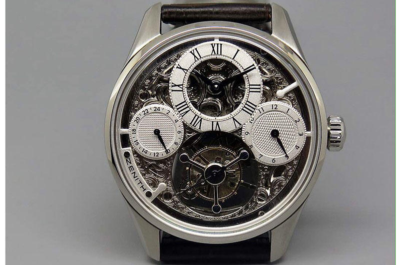 Zenith EP Calender Skeleton Tourbillon SS/LE Black Fly Tourbillon