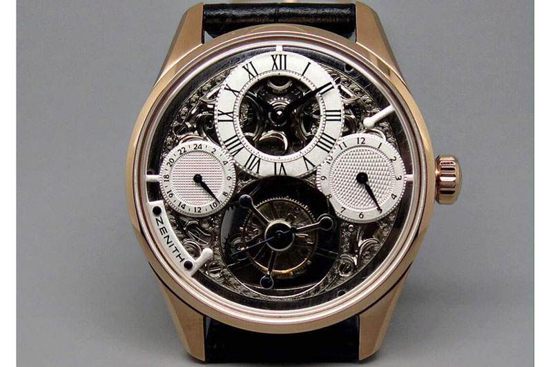 Zenith EP Calender Skeleton Tourbillon RG/LE White Fly Tourbillon