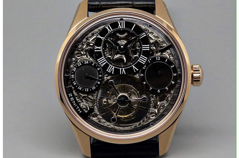 Zenith EP Calender Skeleton Tourbillon RG/LE Black Fly Tourbillon