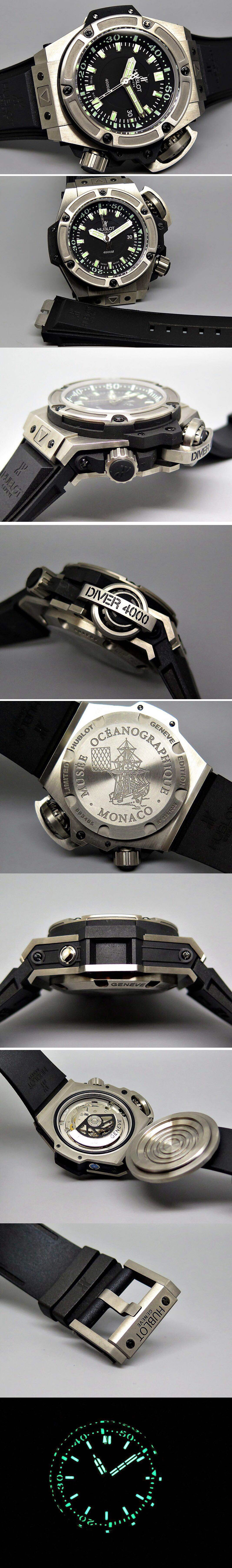 Hublot 731.NX.1190.RX Diver 4000m TI/Rubber Black A-7750 Replica Watches
