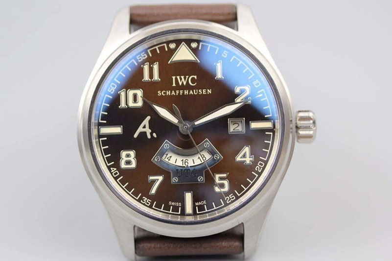 IWC St.Exupery limited edition IW326104 SS Brown Dial on Brown Leather Strap A21J