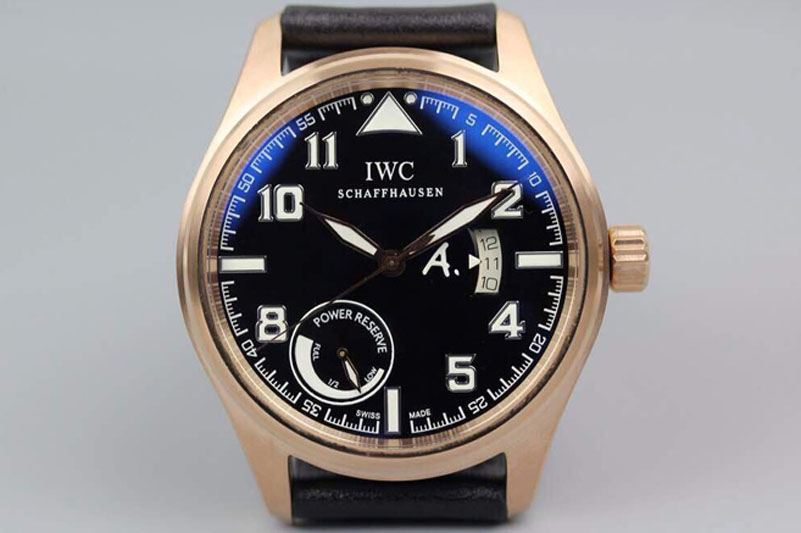 IWC Pilot Antoine de Saint Exupery 44mm RG Brown dial on Brown Leather Strap A21J