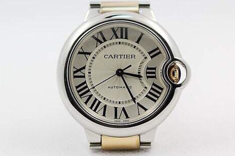 Ballon Bleu de Cartier 36mm SS White Dial on RG Wrapped SS Bracelet ETA2671
