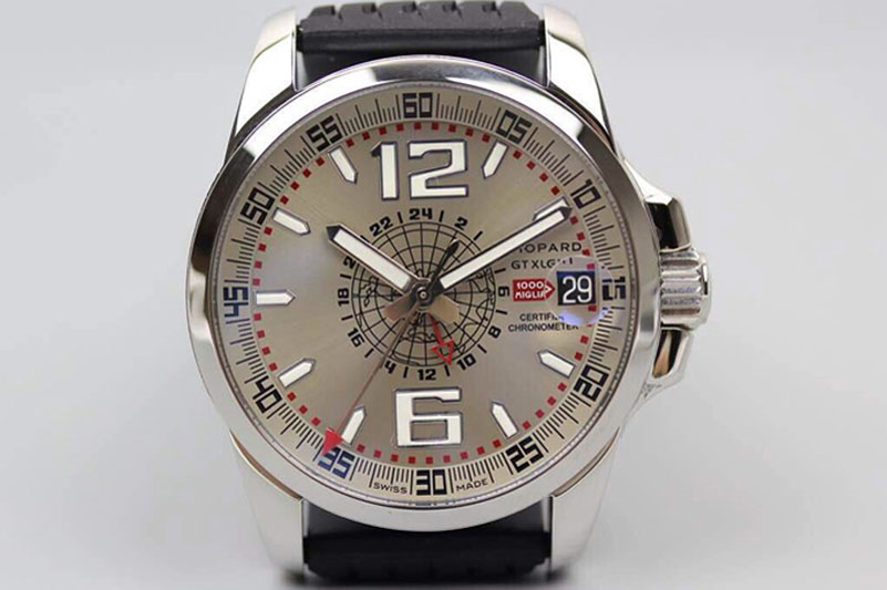 Chopard Mille Miglia GMT Gray Dial on Black Rubber Strap A7750