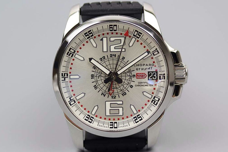 Chopard Mille Miglia GMT White Dial on Black Rubber Strap Asian 7750