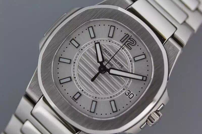 Patek Philippe Nautilis Ladies SS/SS White Swiss Eta Quartz 1:1