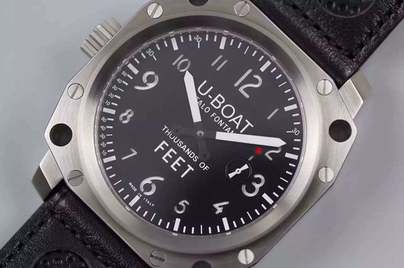 U-Boat Thousands of Feet SS/LE Black/White Swiss Unitas 6497