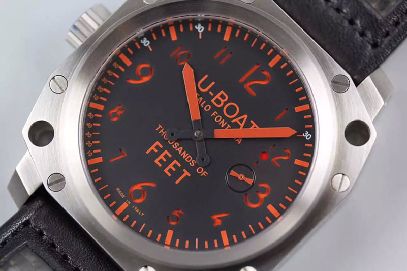 U-Boat Thousands of Feet SS/LE Black/Red Swiss Unitas 6497