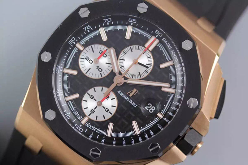 Audemars Piguet Royal Oak Offshore 44mm RG JF 1:1 Best Edition on Black Rubber Strap A3126