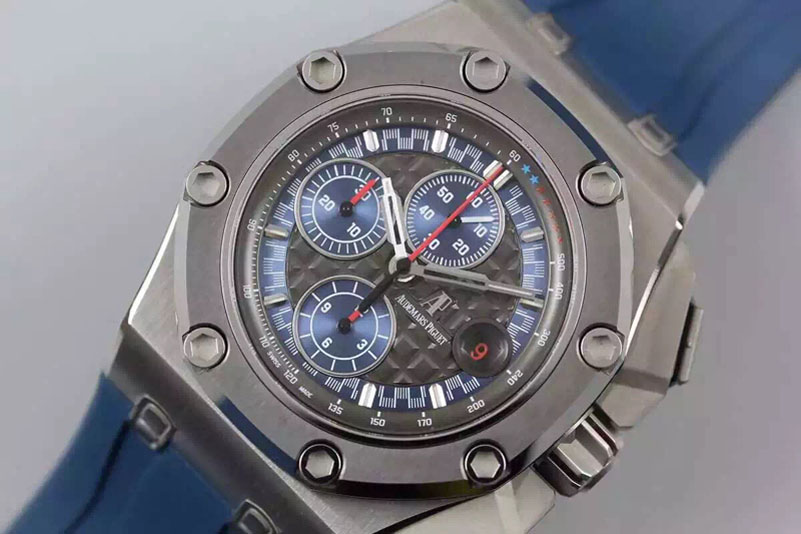 Audemars Piguet Royal Oak Offshore 44mm SS Michael Schumacher Blue Dial 1:1 JF Best Edition A3126 (FREE XS Strap)