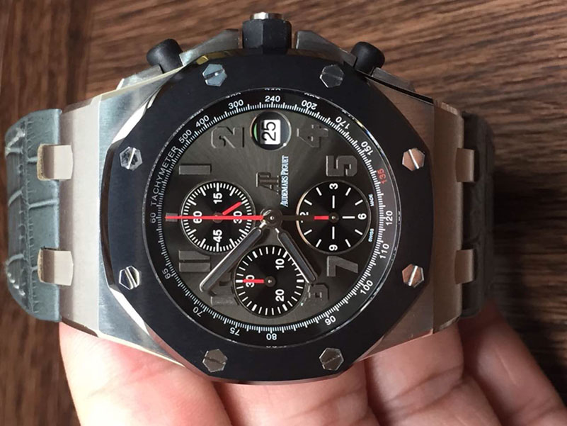 Audemars Piguet Royal Oak Offshore Doha Limited Edition on Gray Leather Strap A3126