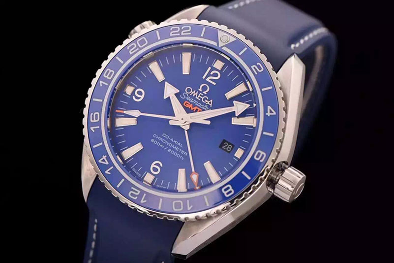 Omega 232.92.44.22.03.001 Seamaster Planet Ocean GMT Blue SS/LE A8605