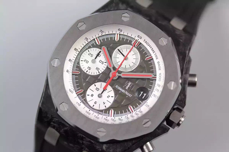 Audemars Piguet Royal Oak Offshore Jarno Trulli Forged Carbon JF Best Edition on Rubber Strap A3126