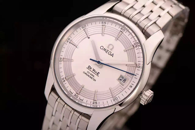 Omega De Ville Hour Vision Co-Axial 41mm SS V6F Best Edition White Dial on SS Bracelet A8500