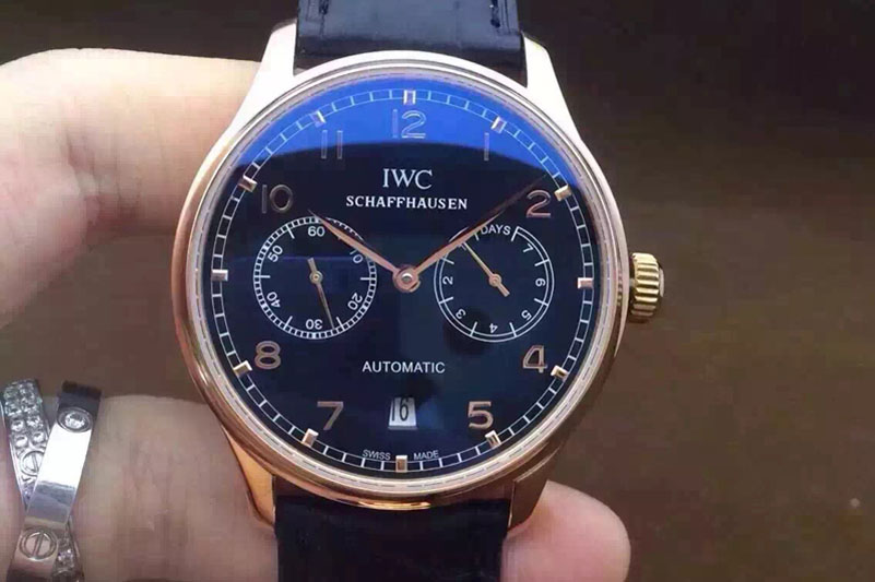 IWC Portuguese Real PR IW5007 YLF 1:1 Best Edition Blue Dial on Blue Leather Strap A52010