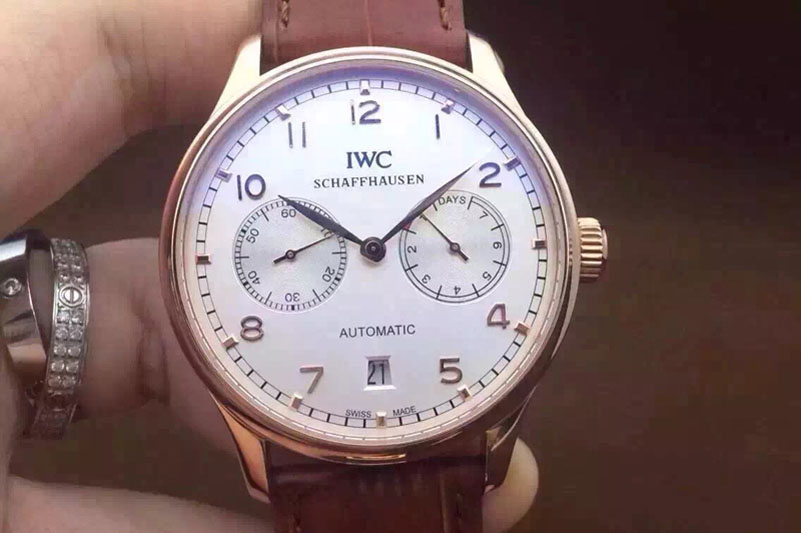 IWC Portuguese Real PR IW500705 YLF 1:1 Best Edition on Brown Leather Strap A52010