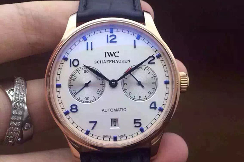 IWC Portuguese Real PR IW500704 YLF 1:1 Best Edition on Black Leather Strap A52010