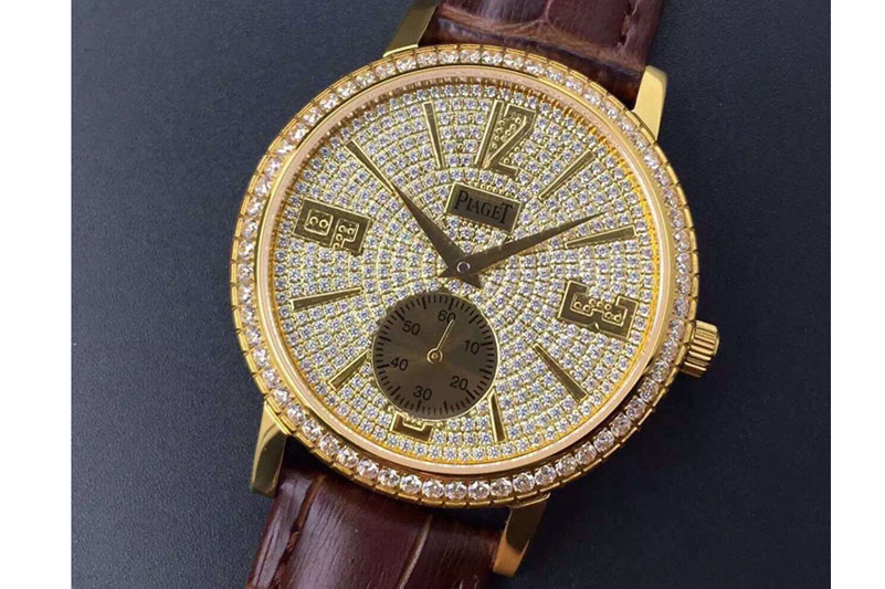 Piaget 41mm YG/LE Full Diamond A2824