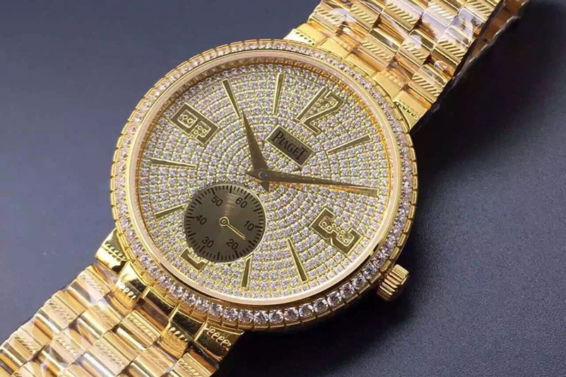 Piaget 41mm YG/YG Full Diamond A2824