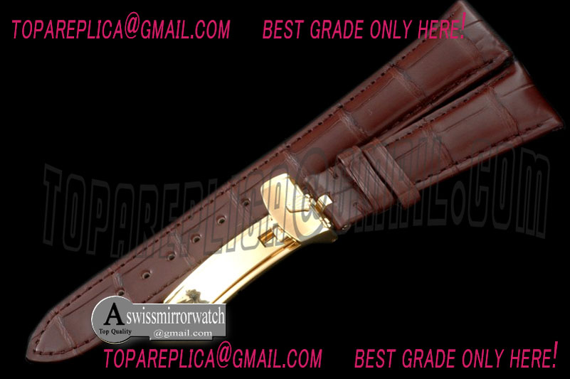 Rolex Brown Croc Strap YG 20/16 / New Insignia Buckle