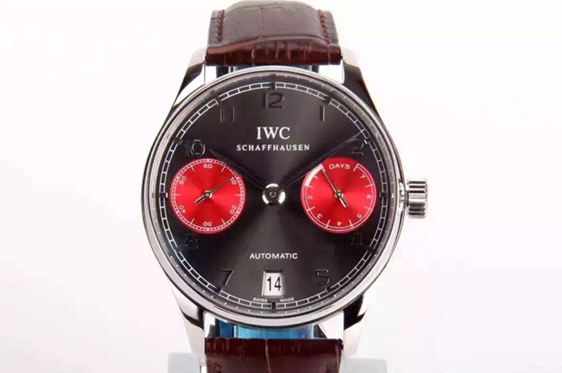 IWC Portuguese Real PR IW5007 YLF 1:1 Best Edition Gray Dial on Brown Leather Strap A52010 V2