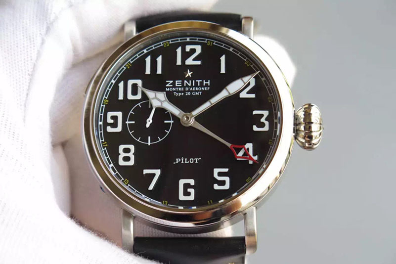 Zenith Pilot Type 20 GMT SS/LE 45mm Best Edition Black Dial Automatic Watches