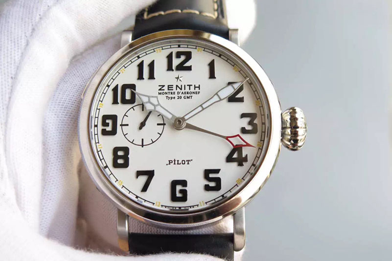 Zenith Pilot Type 20 GMT SS/LE 45mm Best Edition White Dial Automatic Watches