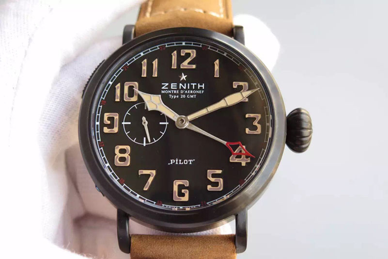 Zenith Pilot Type 20 GMT PVD/LE 45mm Best Edition Brown Dial Automatic Watches