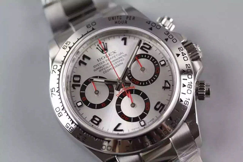 Rolex Daytona 116509 JF 1:1 Best Edition Silver Dial on SS Bracelet A7750