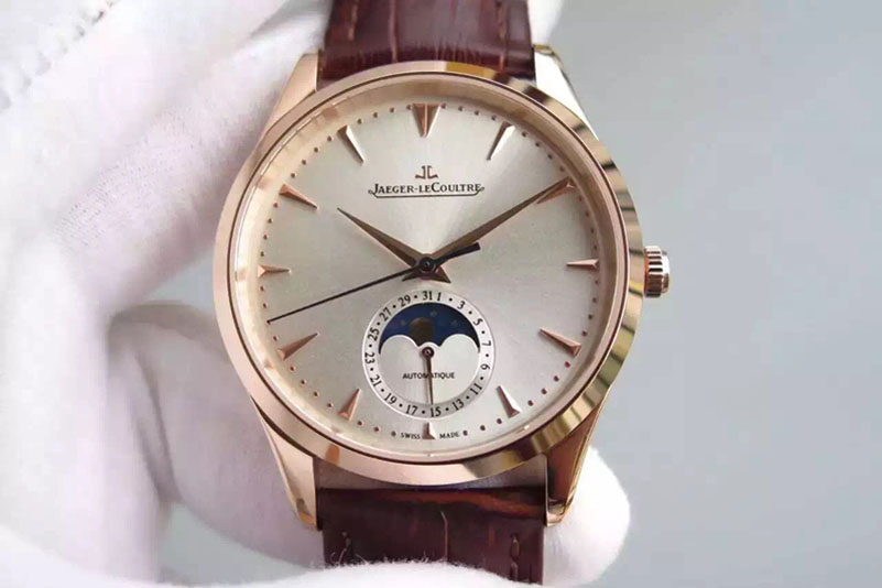 Jaeger LeCoultre Moonphase RG/LE White Dial Cal.925