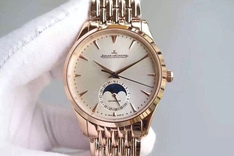 Jaeger LeCoultre Moonphase RG/RG White Dial Cal.925