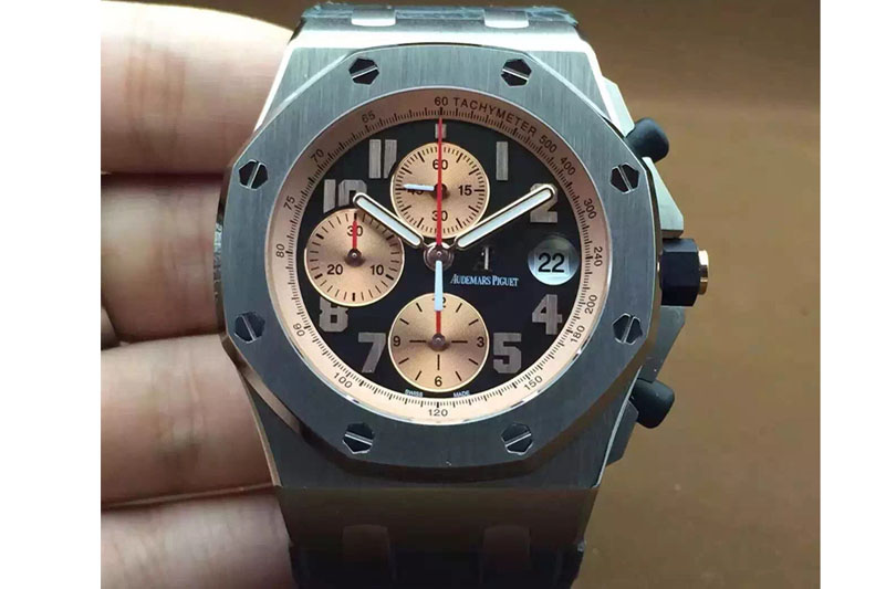 Audemars Piguet Royal Oak Offshore JF Best Edition Titanium "Pride of Indonesia" on Gray Leather Strap A7750