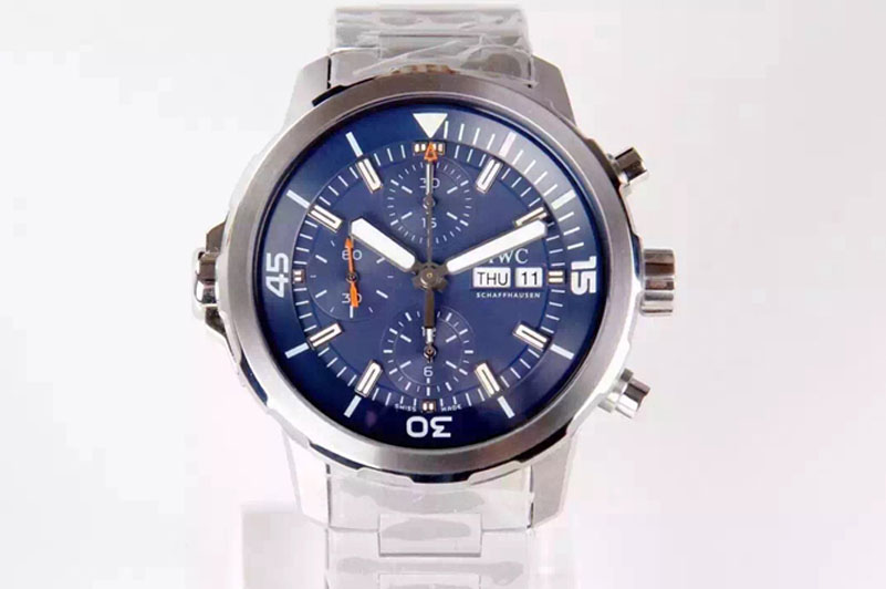 IWC Aquatimer Chrono IW376802 V6F 1:1 Best Edition Blue Dial on SS Bracelet A7750