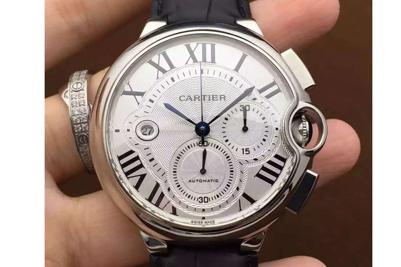 Ballon Bleu de Cartier Chronograph SS/LE White Dial A7750