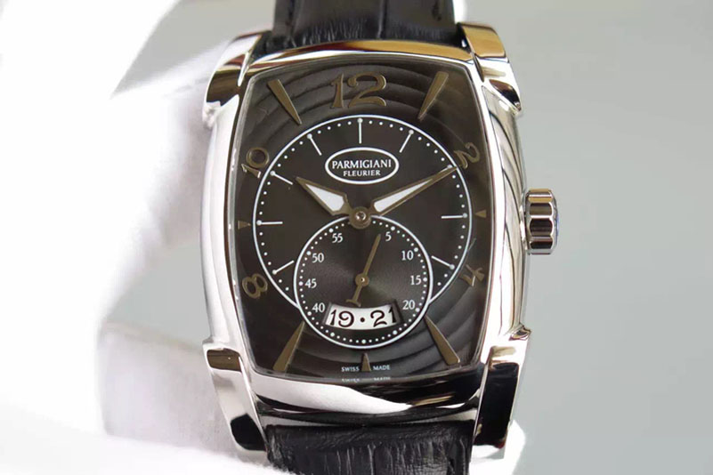 Parmigiani Fleurier Kalpa Grande SS Black Textured Dial on Black Leather Strap A331