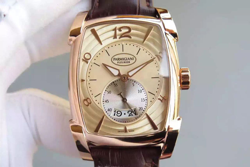Parmigiani Fleurier Kalpa Grande RG Cream Textured Dial on Brown Leather Strap A331