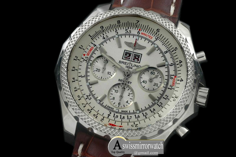 Breitling Bentley 6.75 Big Date SS/LE White A-7750