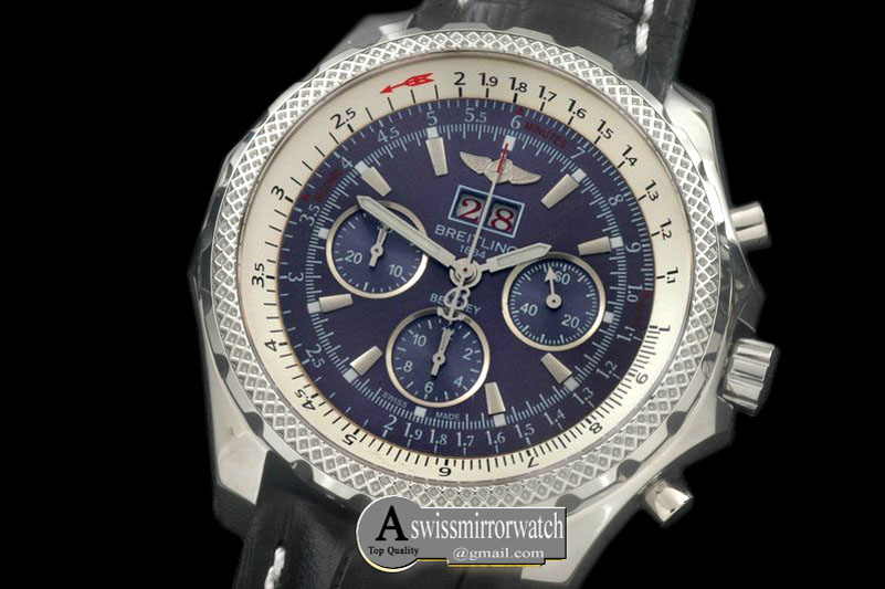 Breitling Bentley 6.75 Big Date SS/LE Blue A-7750