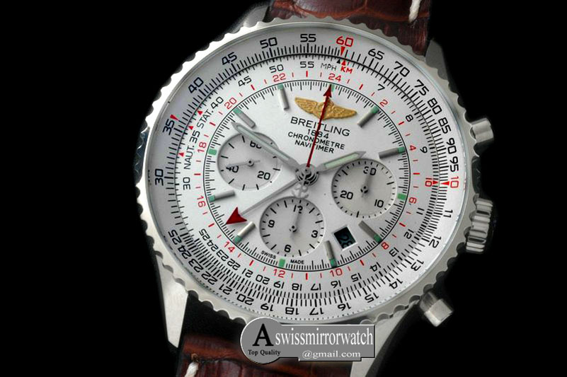 Breitling Navitimer GMT SS/LE White A-7500