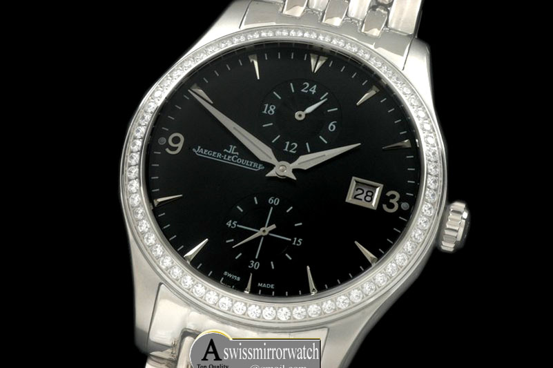 Jaeger-LeCoultre Master Duo Time SS/SS Black Asian 2824